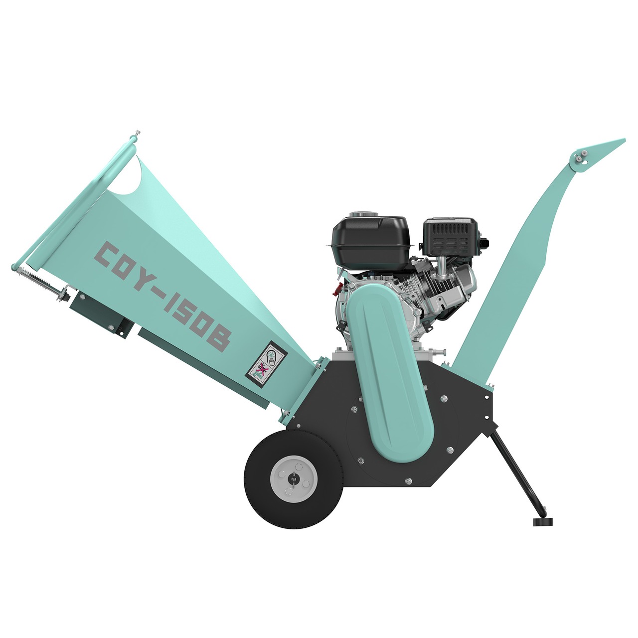 ウッドチッパー Kareyouエンジン粉砕機 木材最大110mm粉砕能力 COY150B 「個人様・西濃運輸営業所止め」