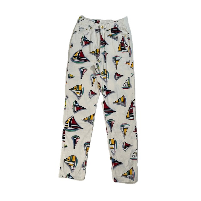 12542 ESCADA SPORT エスカーダ スポーツ ヨット柄 W27程度