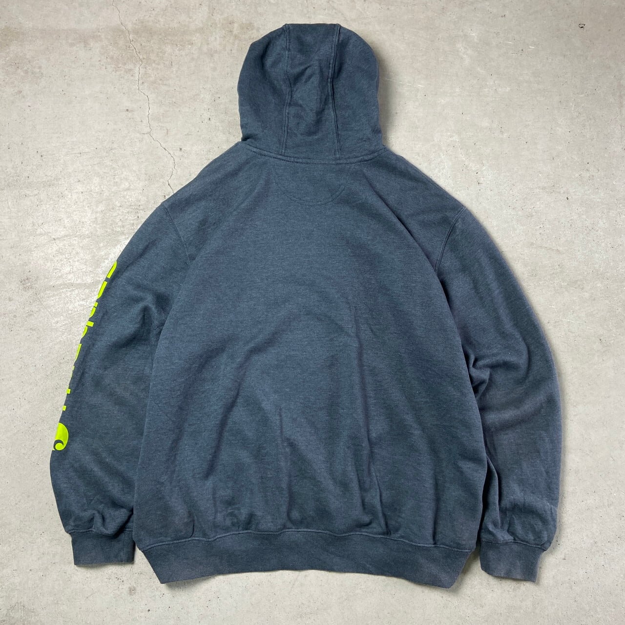 Carhartt カーハート 袖ロゴプリント スウェットパーカー メンズ2XL 