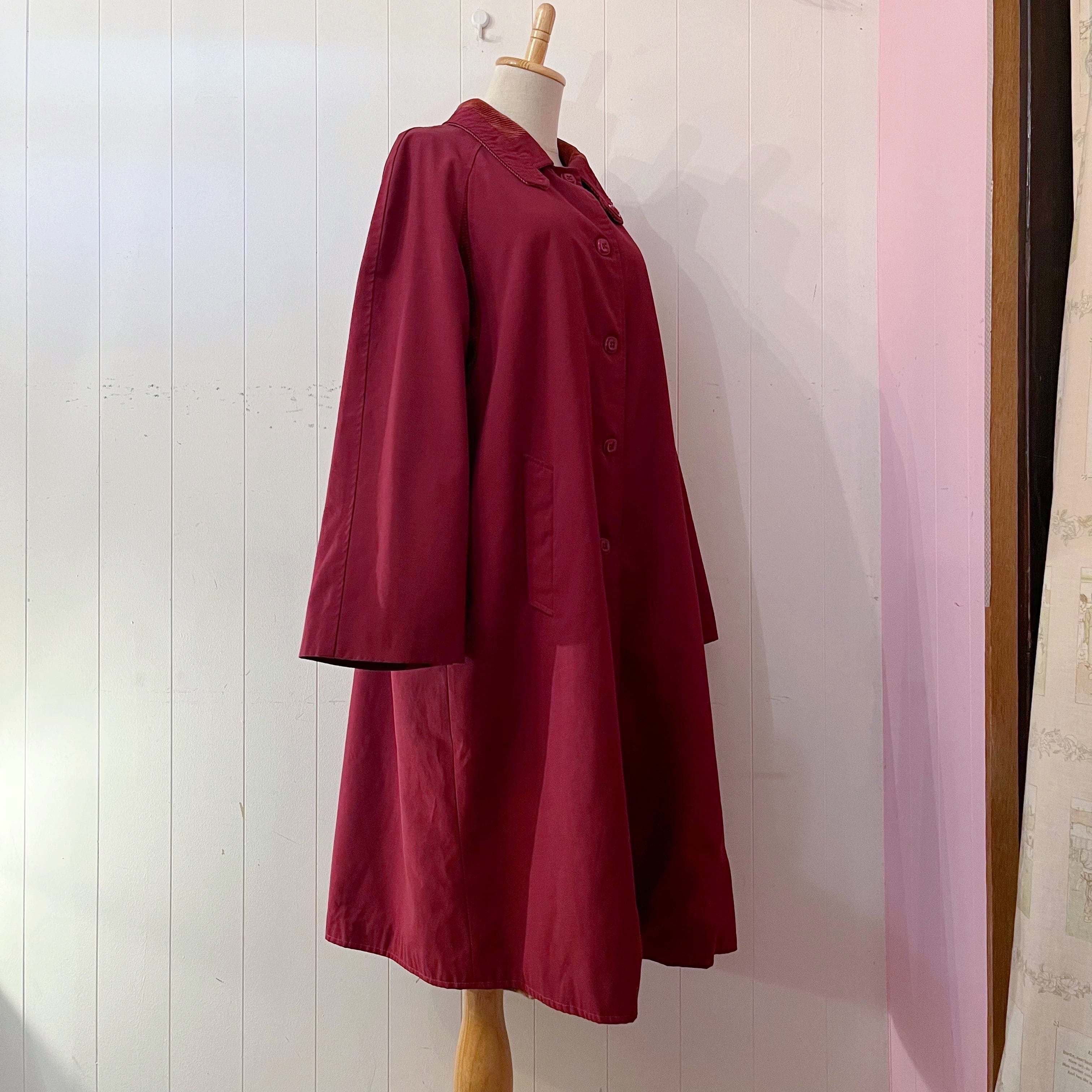 bordeaux check liner coat