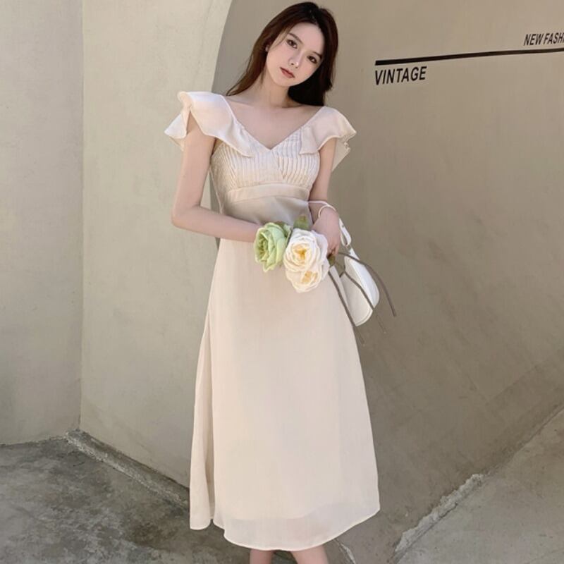 ワンショルダードレス サマースカート ウェスト エレガント 夏物 YY-ファッション70817883964