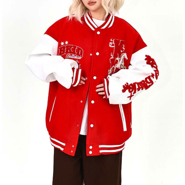 ワッペンミックスストリートスタジアムジャケット
2col R01628