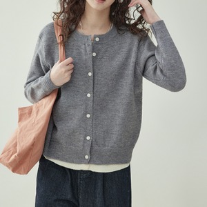 faux two piece short long sleeved cardigan