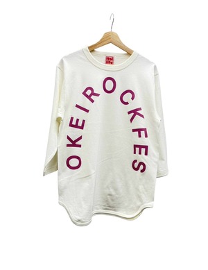 アイタルライフ　コラボシャツ（ホワイト×ピンク文字）