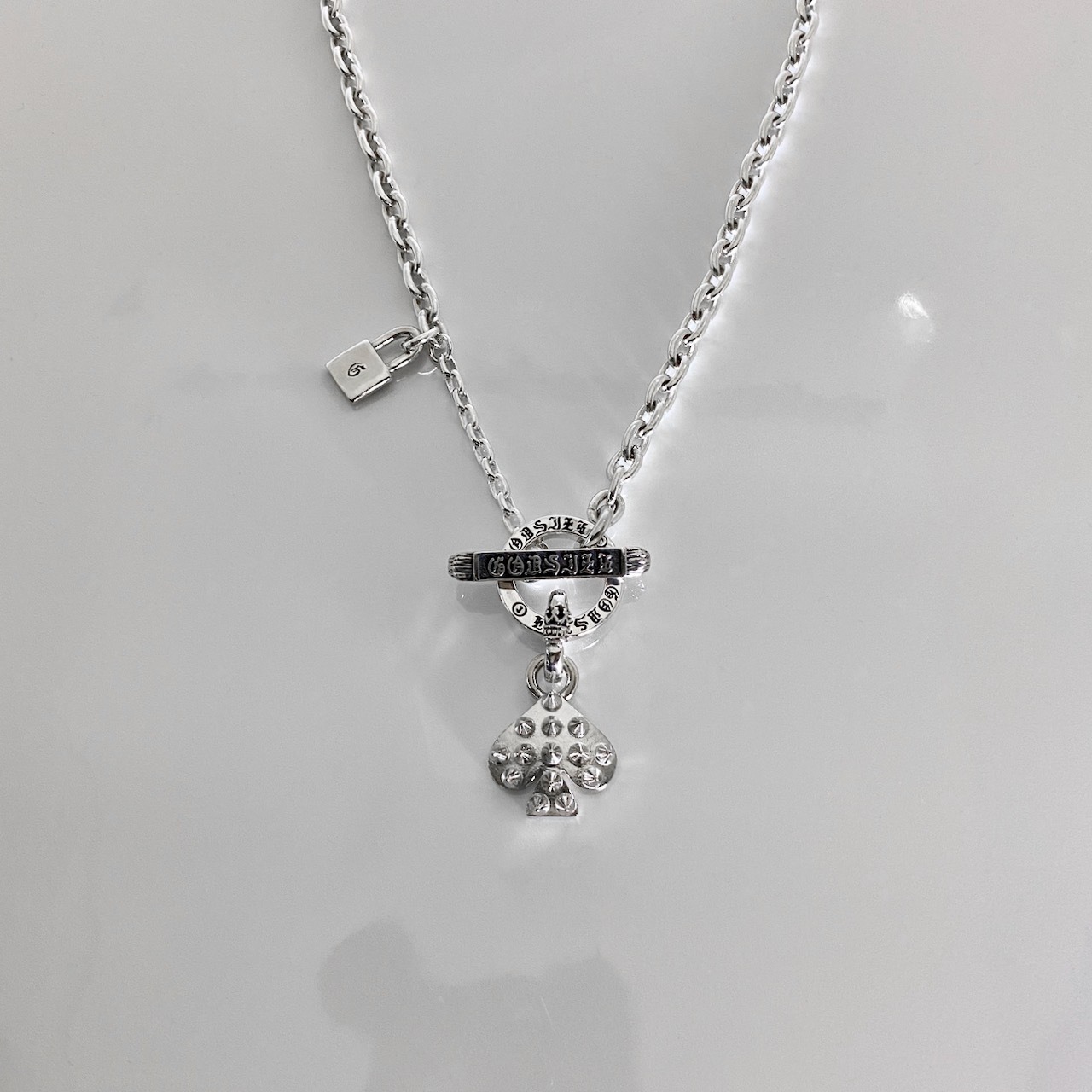 SPIKE:SPADE NECKLACE T-BAR / スパイクスペードTバーネックレス