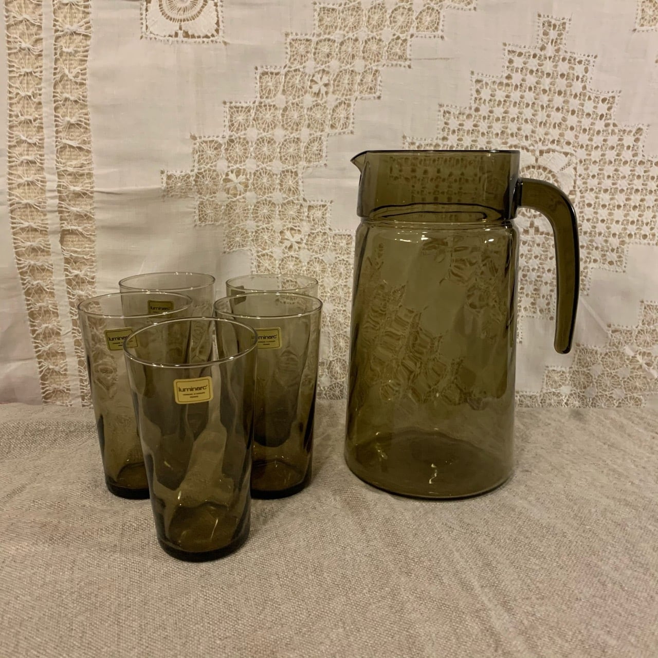 未使用】luminarc リュミナルク ガラスオーバル形の皿5枚組 luminarc