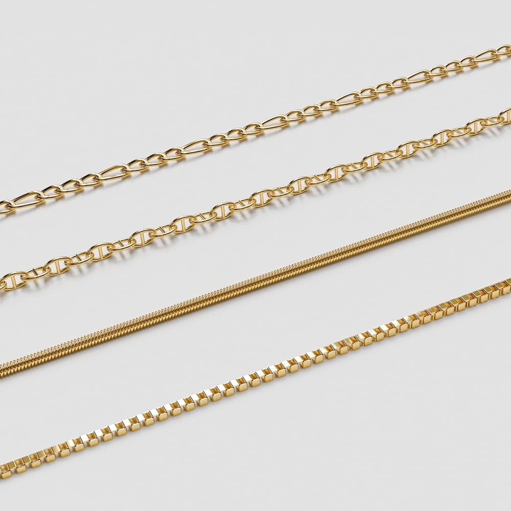 thin venetian necklace (gold) #n72 | garcia