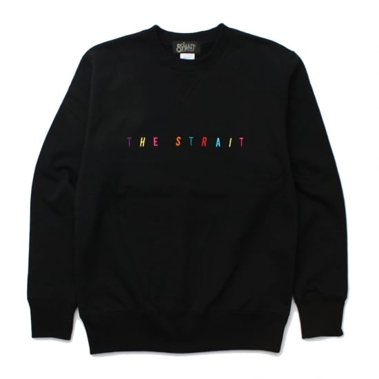 MULTI COLOR LOGO CREW SWEAT　#BLACK