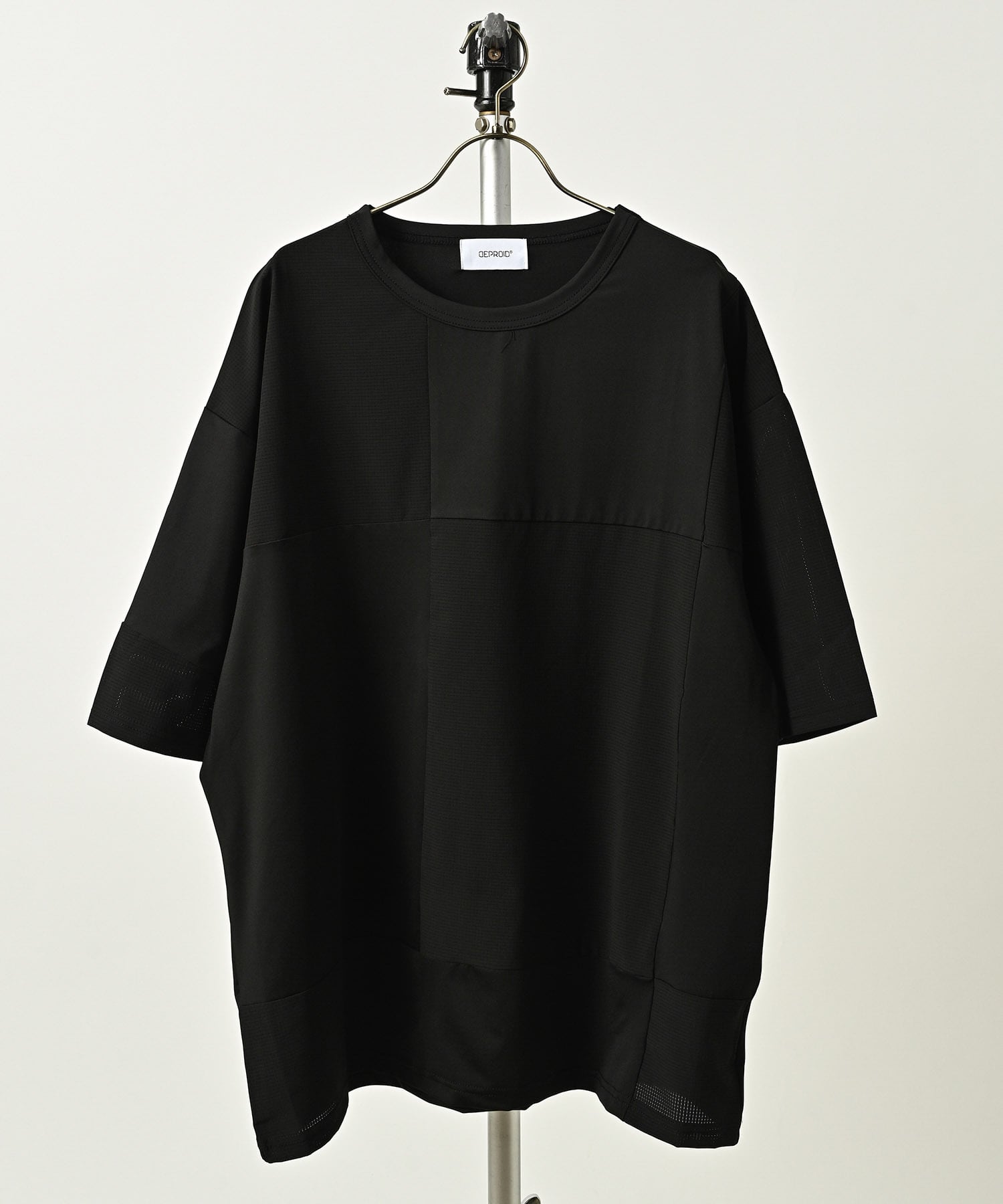 DEPROID Patchwork Blocking Design Tee (BLK) DP-283