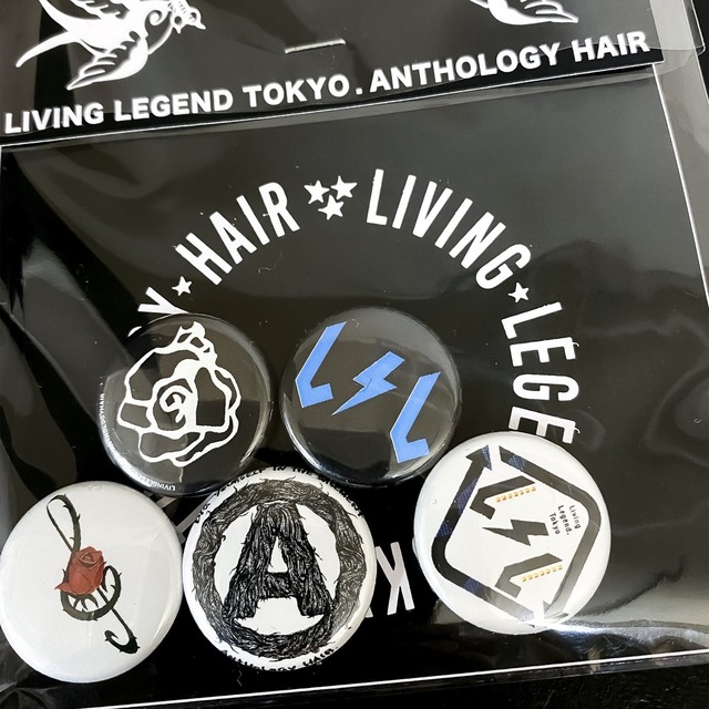LIVING LEGEND.TOKYO × ANTHOLOGYHAIR Collaboration  BADGES 5set 25mm