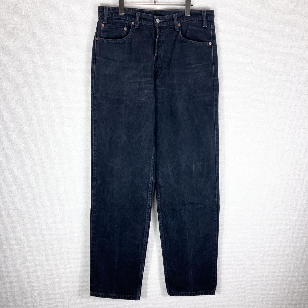 カナダ製 リーバイス 550 ブラック ワイド デニム W36 リーバイス550 W36 ブラックデニム 黒 カナダ製 90s パンツ 8997