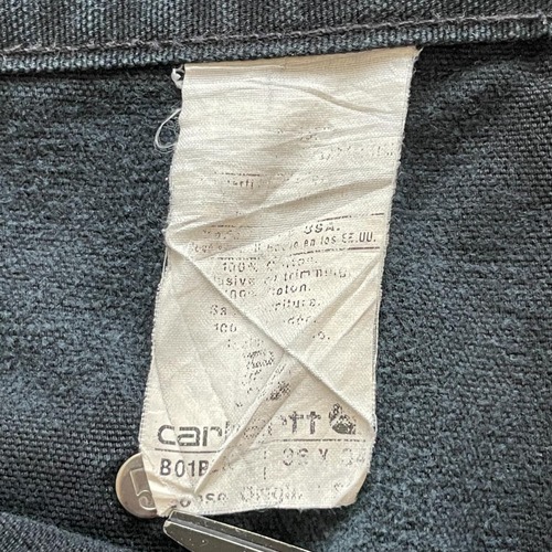 推定90s USA製 ブラック ダブルニー Carhartt B01 36×34 詳細写真10