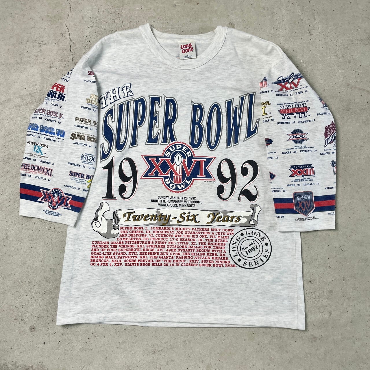 90年代 USA製 NFL SUPER BOWL 1967-1992 メモリアル チームロゴ ...