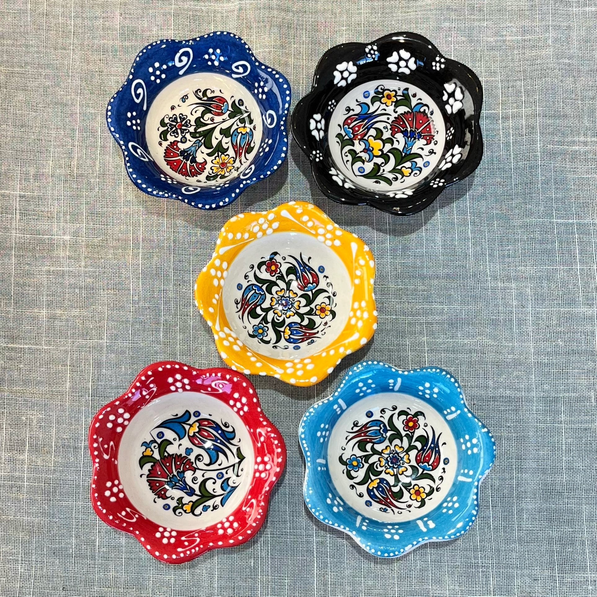 トルコ お花形陶器 赤 | トルコランプショップEn