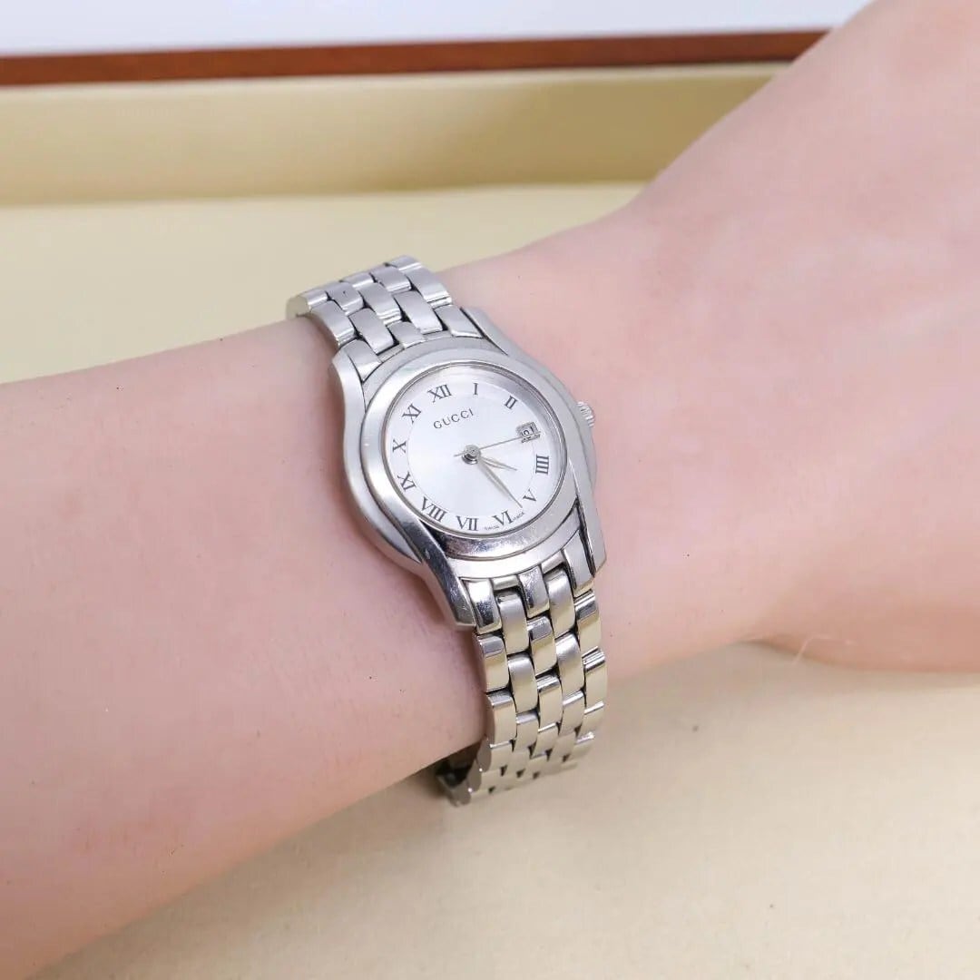 稼働 GUCCI 腕時計 5500L レディース ステンレス ローマン 2719 | Like