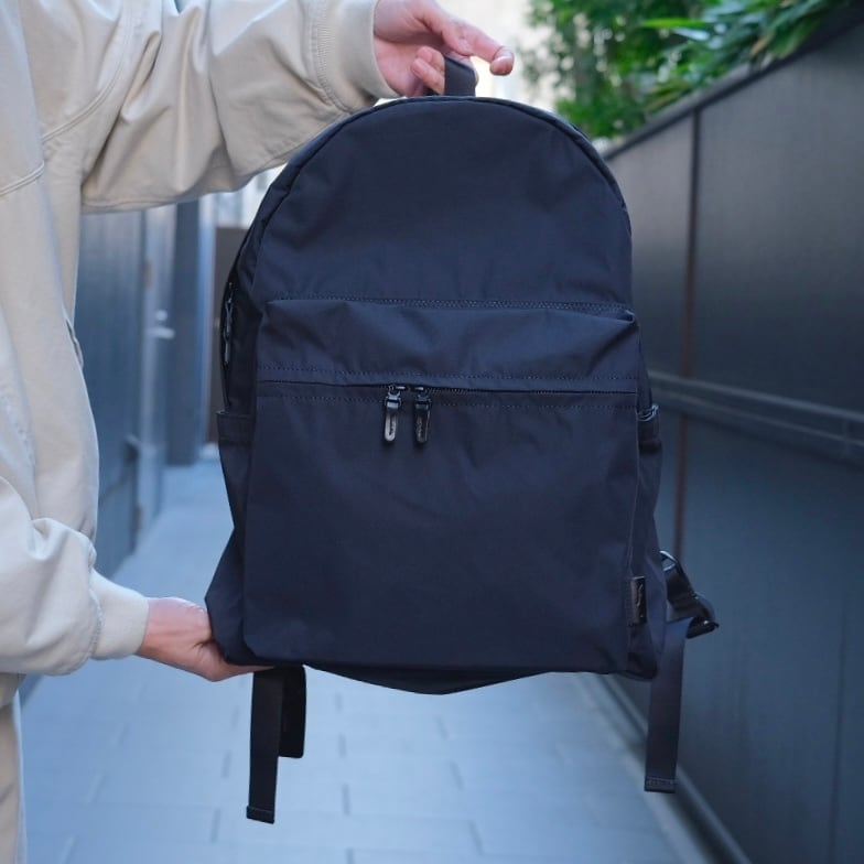 AMIACALVA(アミアカルヴァ) /Gabardine Backpack Single pocket- BLACK