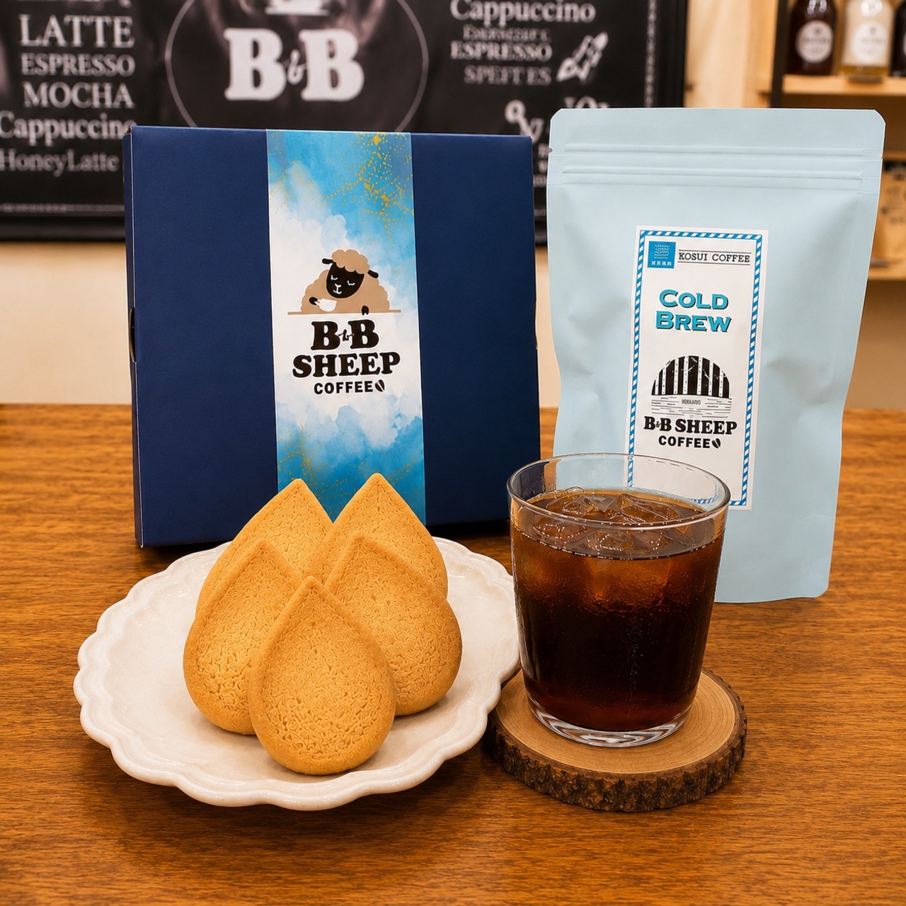 【サマーギフト】水出し湖水コーヒー＆スノードロップクッキー（８個）セット