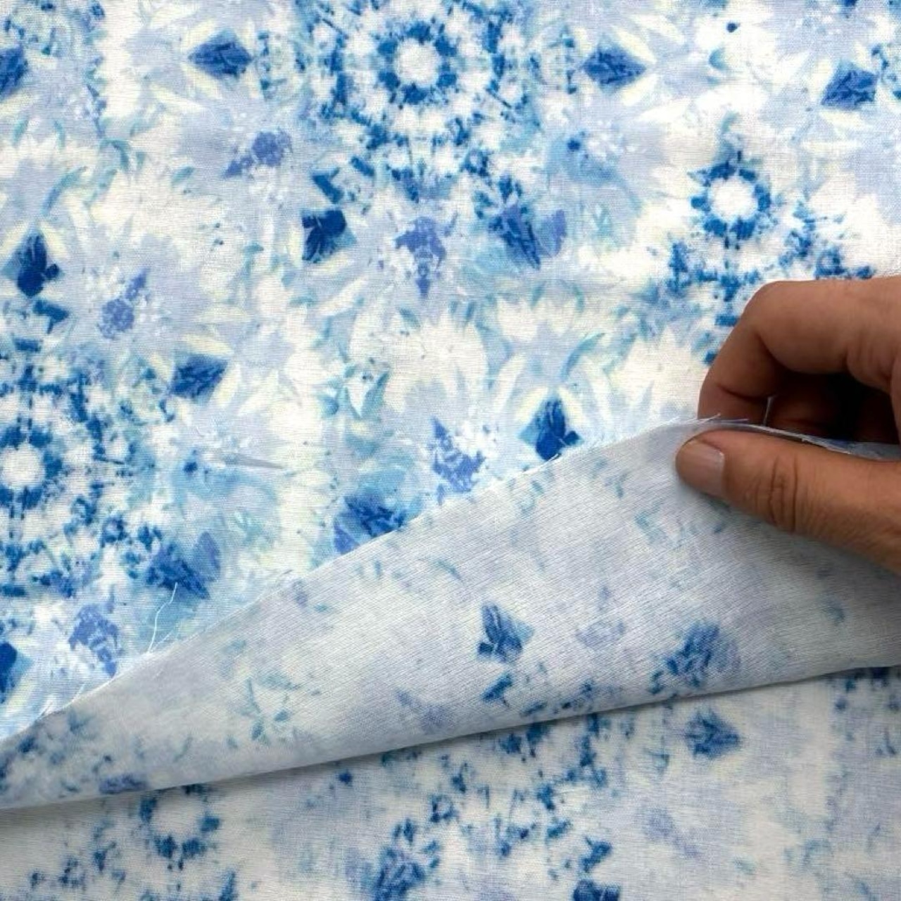 Cdr405-2◆1m◆SM◆綿100%ダブルガーゼ生地◆結晶柄