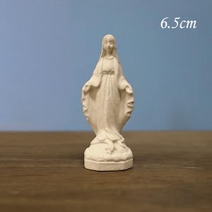 無原罪の聖母像【6.5cm】室内用クリーム色仕上げ