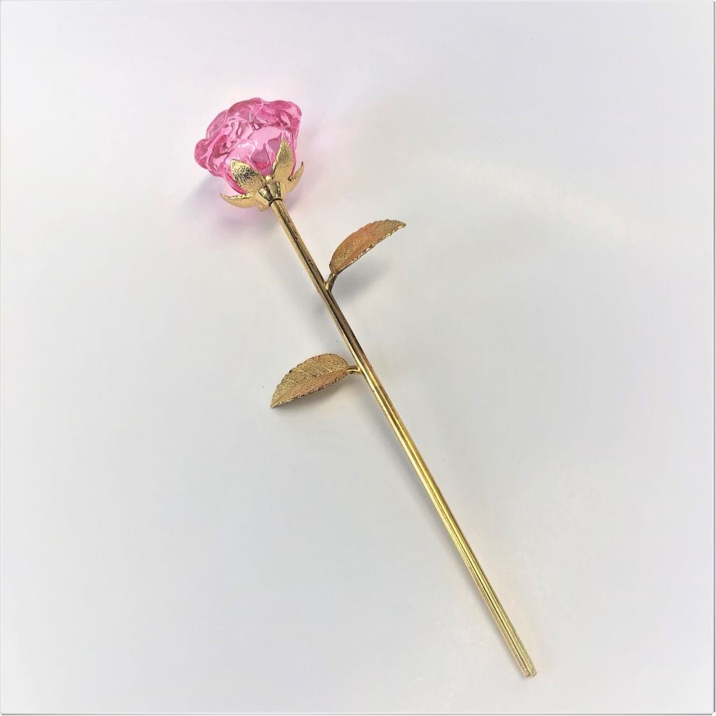 ガラスの薔薇（ピンク大）1本【送料無料】 | グリーミングハウス