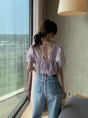 バックオープンブラウス D1373