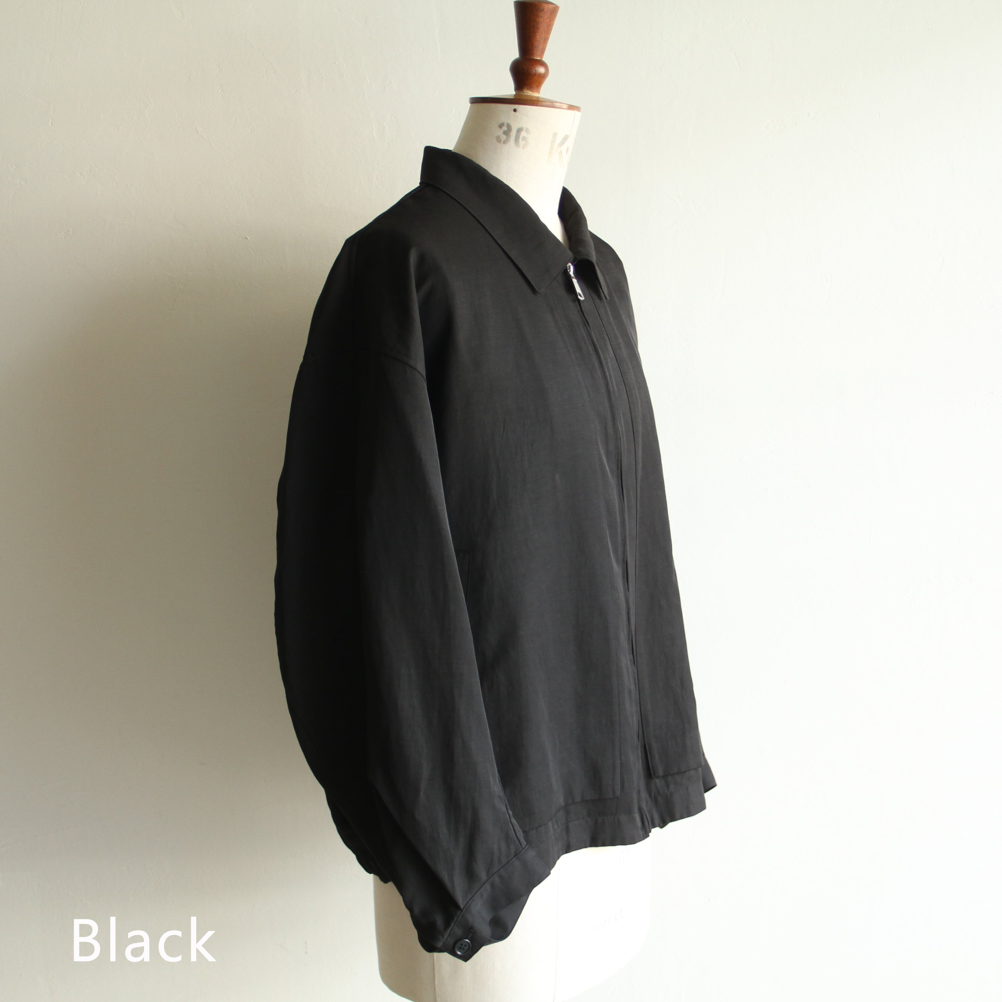 STILL BY HAND Pigment print zip up blouson | Terminal