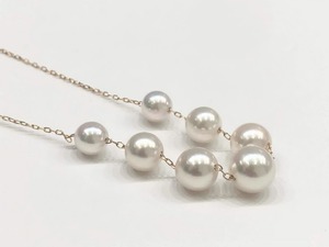 K18YG/PG パールペンダントネックレス