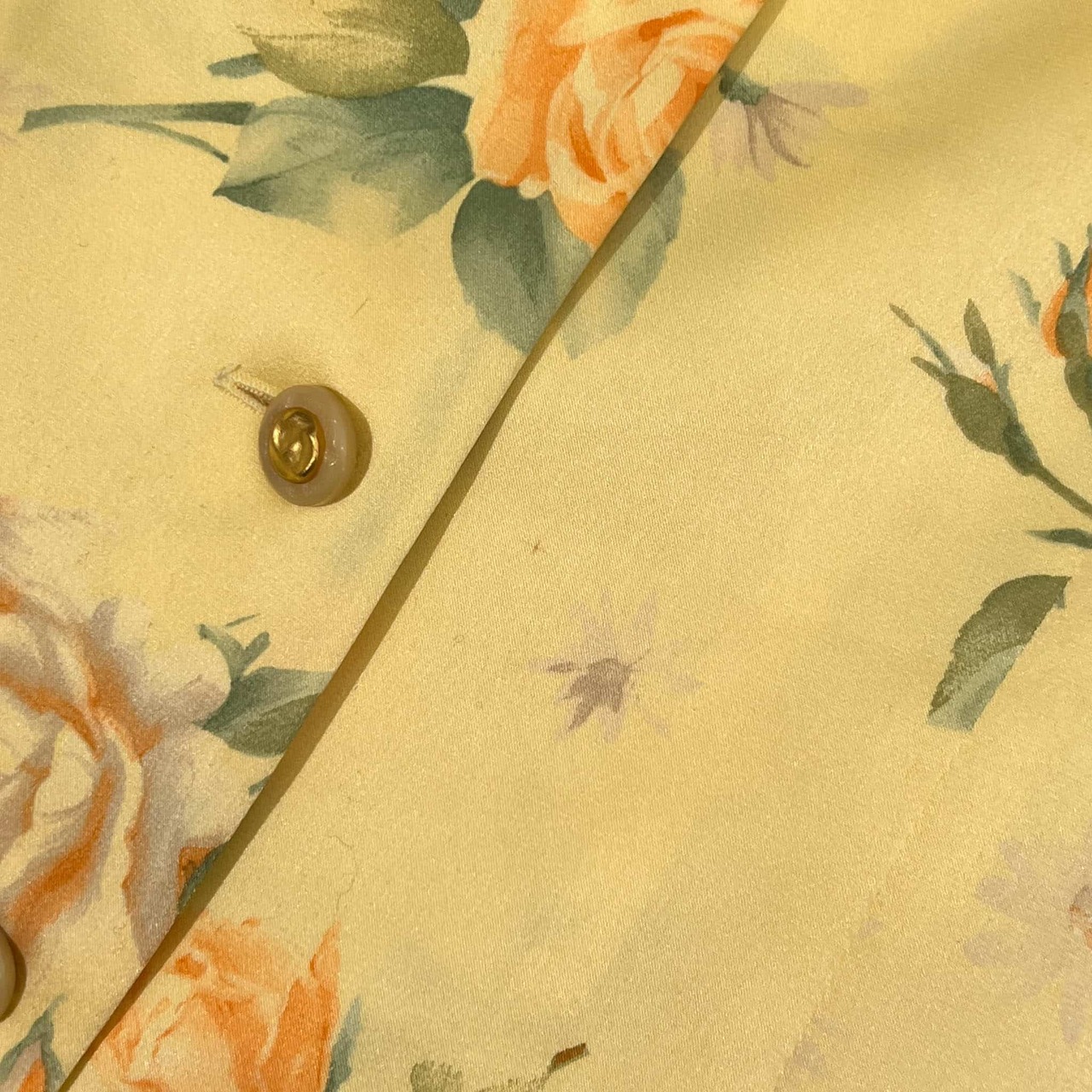 Leilian レリアン フローラル 花柄 スタンドカラージャケット 9/イエロー系 レディース レトロ