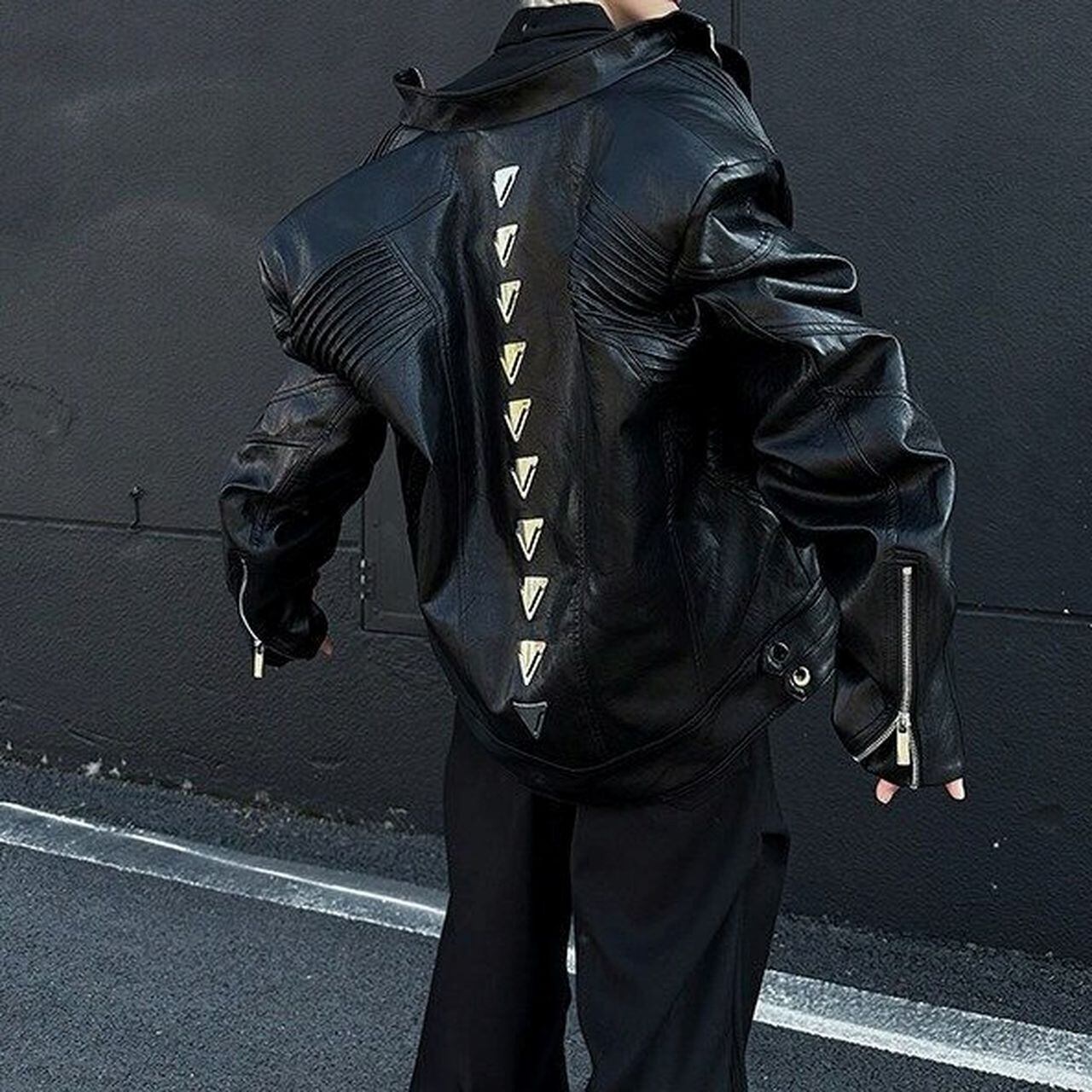 Deconstructed Short Leather Jacket(MT1727)