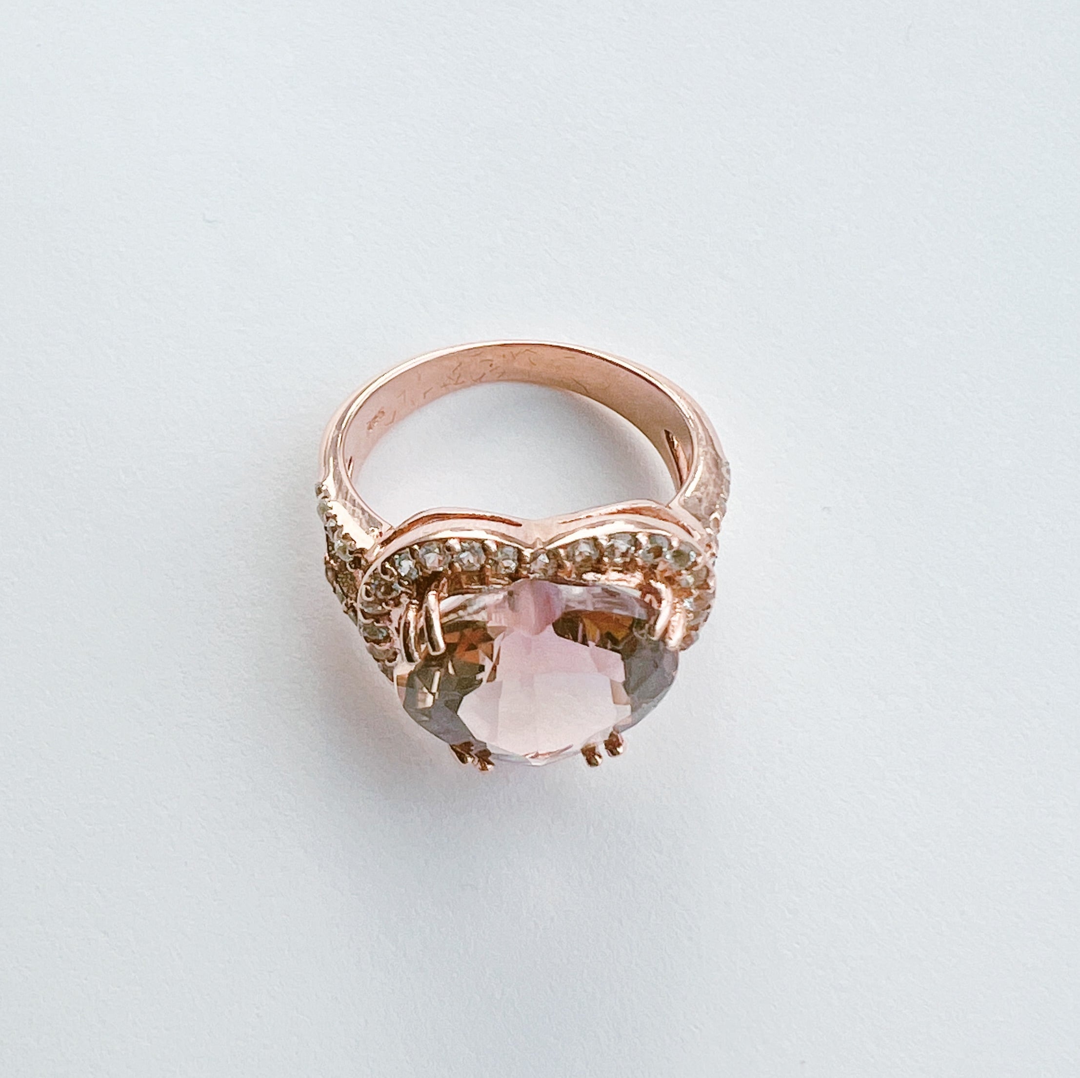 ハートシェイプ Halo リング アメトリン | Sally's Jewelry ハートシェイプ Halo リング アメトリン | Sally's Jewelry