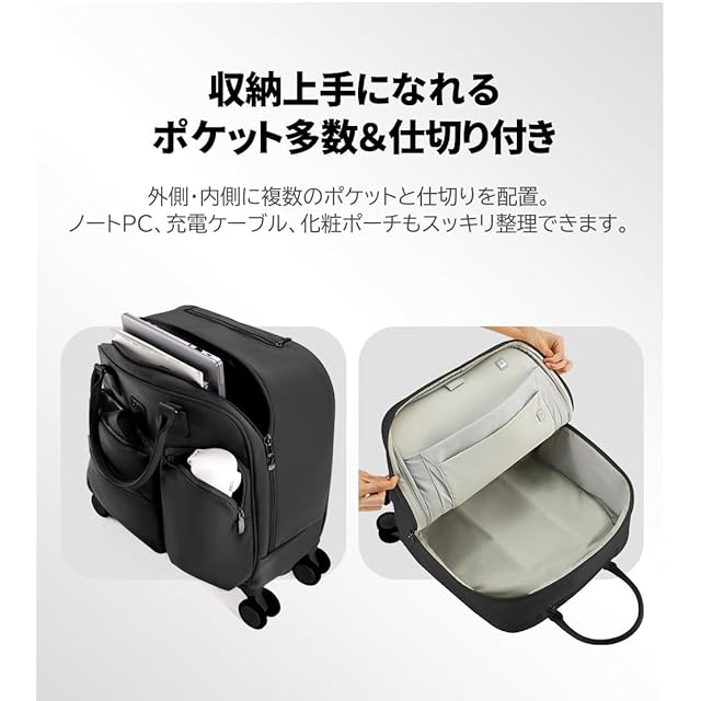 Goby] キャリーバッグ 旅行用 キャリーケースー ソフトスーツケース