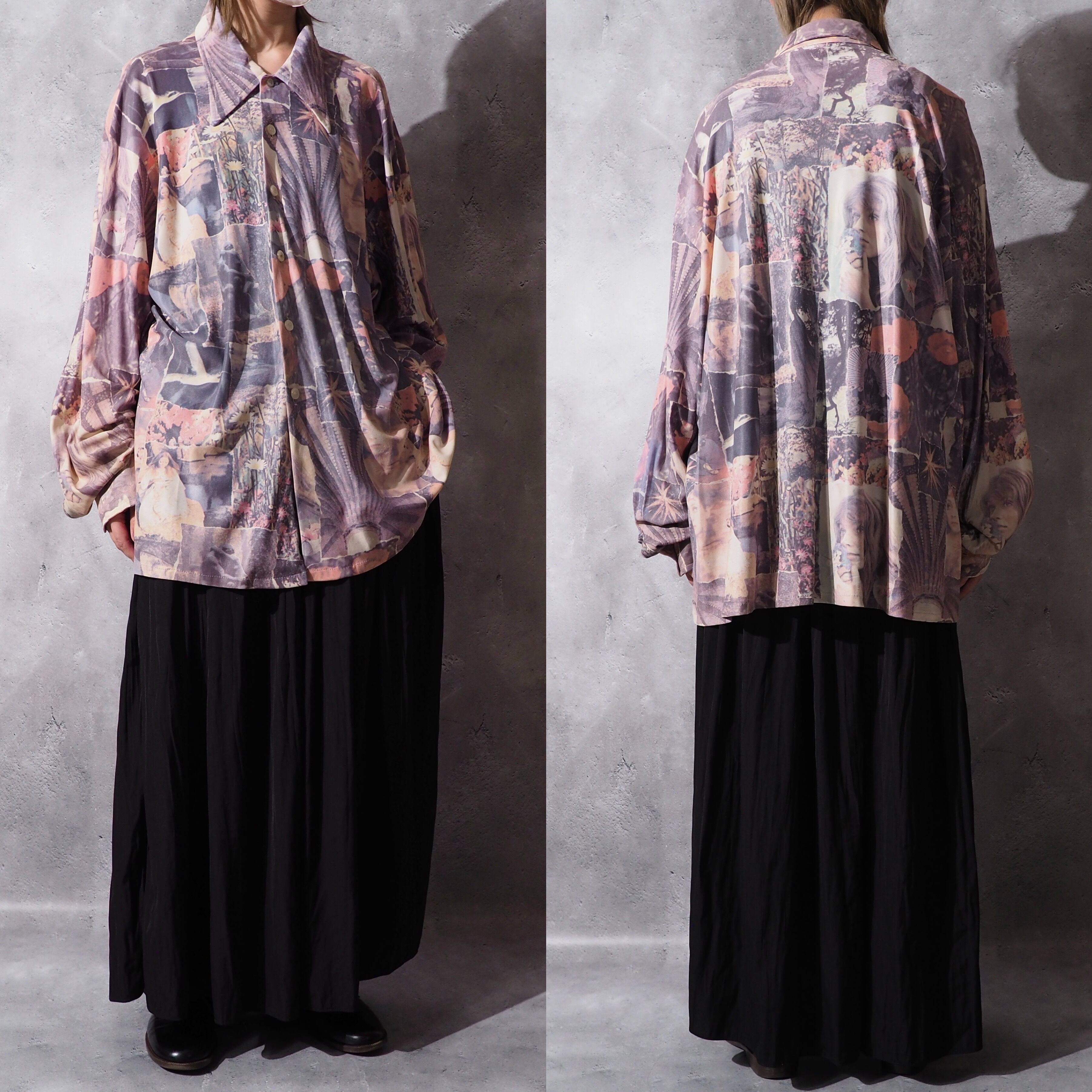 1970s Designer photo printed Design vintage shirt