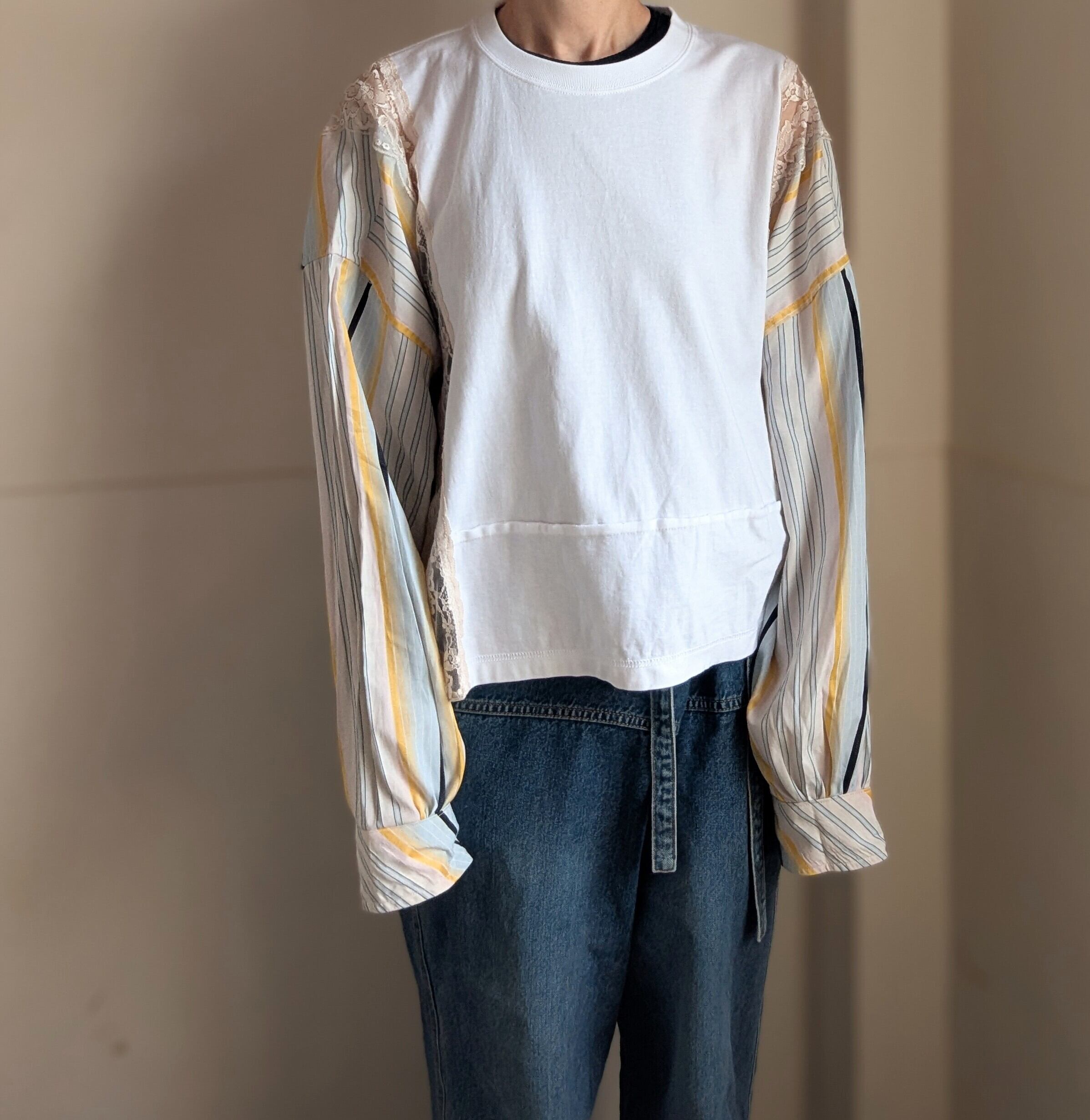 RehersalL - 専用！！リハーズオール　リメイクシャツ リメイク一点物［ REHERSALL ］リハーズオール / フリルカラー