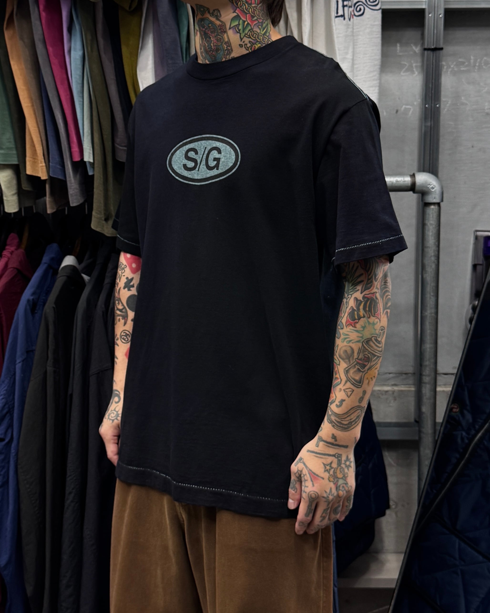 90's old stussy SG Design Tee “白タグ” “STUSSY GEAR“【下北沢店
