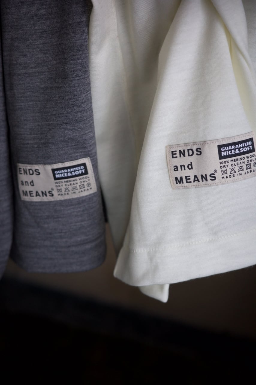 ENDS and MEANS / Merino Wool Pocket L/S Tee | iremono
