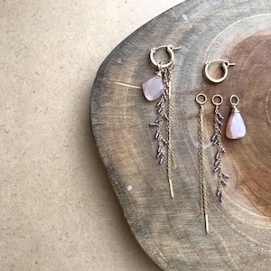 Moonstone×Amethyst Hoop/K14 gf