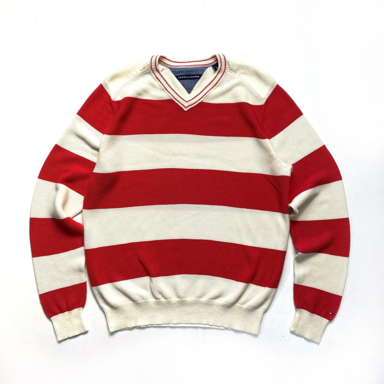 TOMMY HILFIGER トミーヒルフィガー Vネック コットンニットセーター