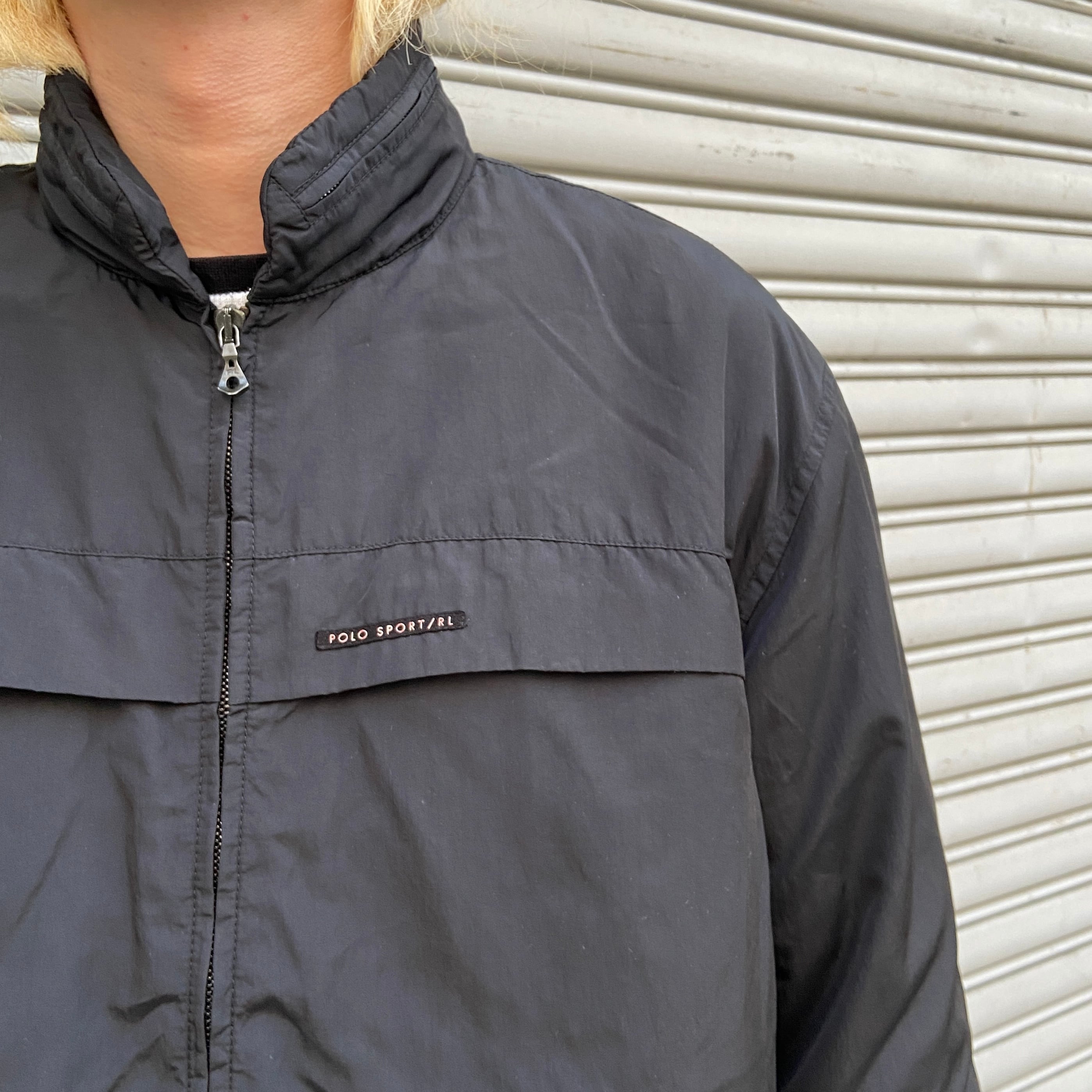 90s ポロスポーツ ナイロンジャケット ラルフローレン ブラック L