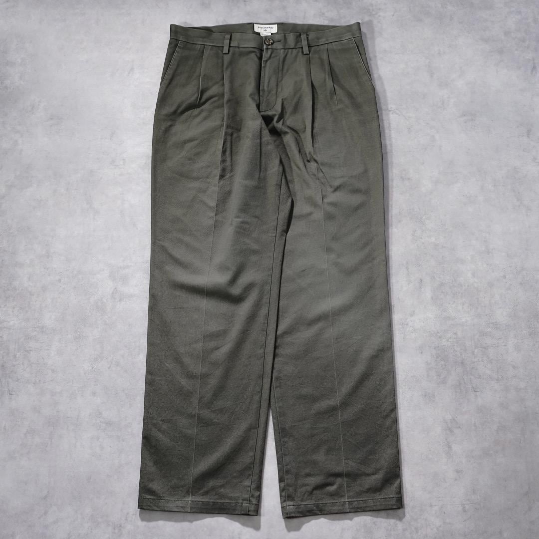 ドッカーズ リーバイス W33 チノパン ボトム 古着 刺繍 カーキ 17296