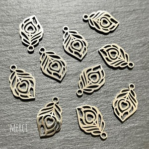 フェザーステンレスチャーム/SUS304 /パーツ/羽