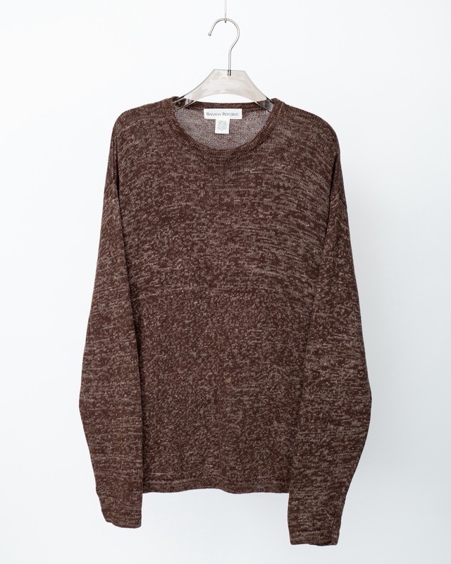 "BANANA REPUBLIC" mix color linen × cotton knit sweater