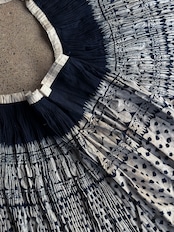 Bouyei tribe/Vintage batik pleated skirt