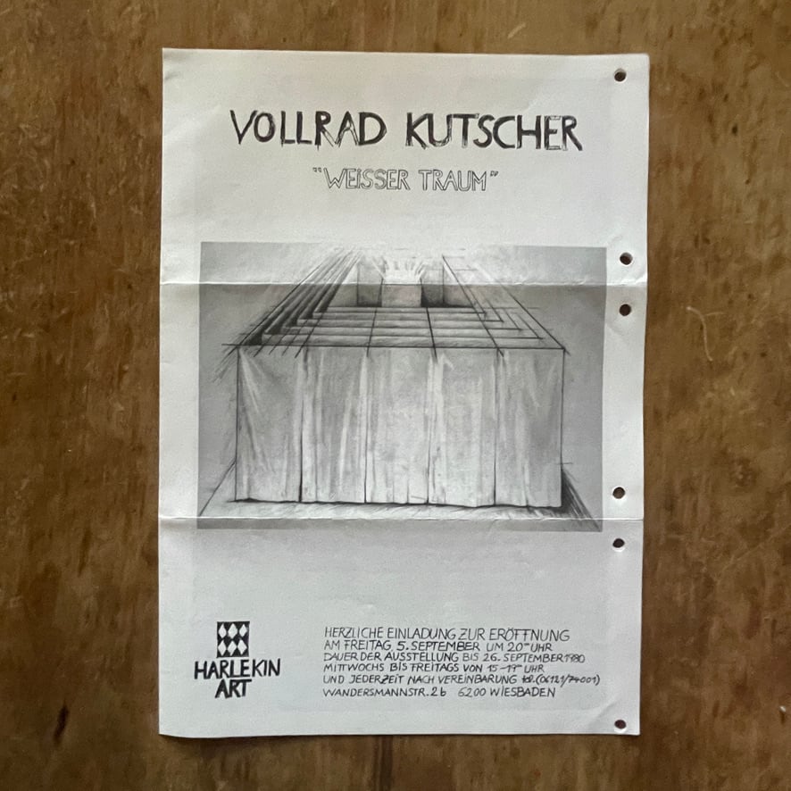 【リーフレット】ヴォルラート・クッチャー VOLLRAD KUTSCHER  "WEISSER TRAUM"  HARLEKIN ART  1980　[310194649]