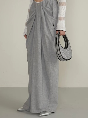 【25SS】PRANK PROJECT プランクプロジェクト / Drape Front Jersey Pants -GRAY / パンツ