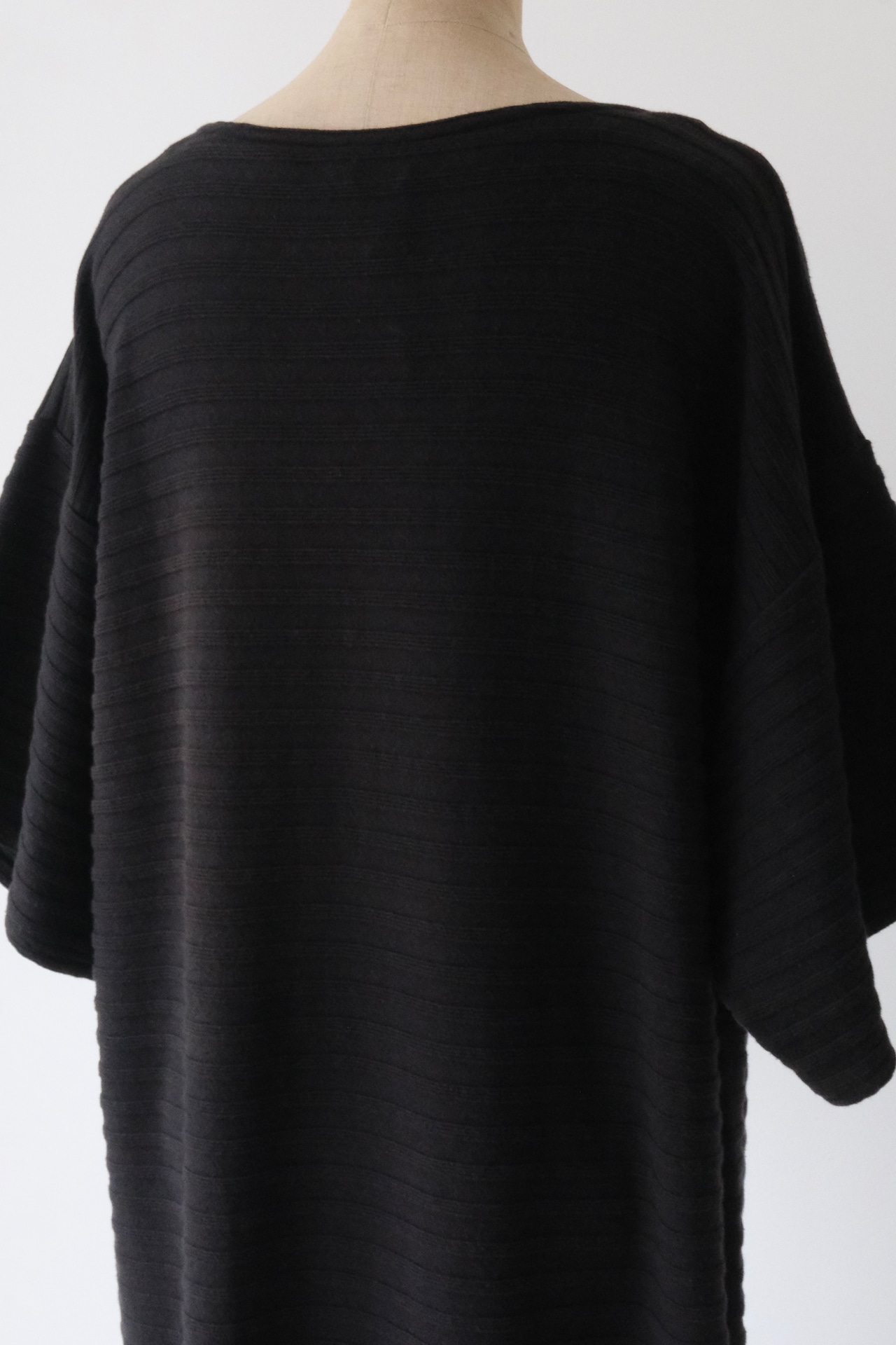 Vuokko ribbed jersey frilled hem dress