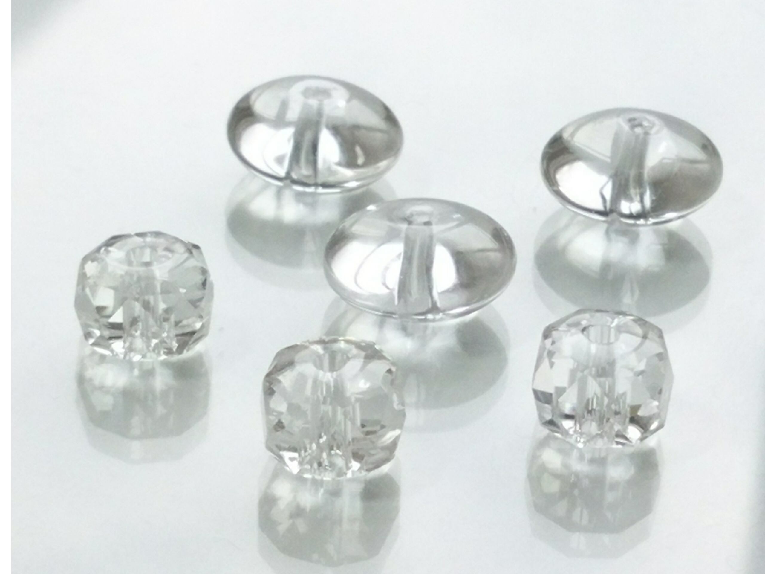 ☆大粒☆水晶 ソロバン型＆タイヤカット（2種類セット）◇10石 | STONEs
