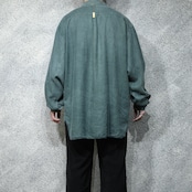 BRUMCH green linen shirt
