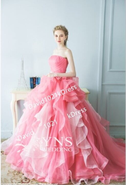 【フラダンス用衣装】ALOHASTANDARDS オーガンジー ピンク ドレス