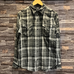 RALPH LAUREN WESTERN FLANNEL CHECK SHIRT BLACK