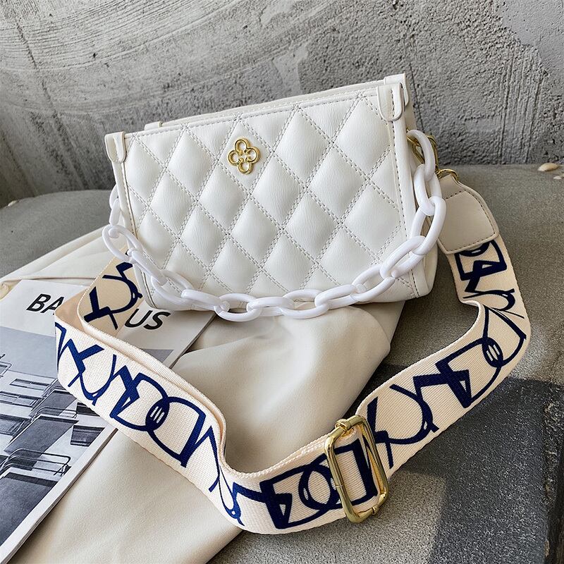 サマーレディーススモールバッグ2020ニューウェーブファッションワイルドダイヤモンドチェーンショルダーバッグネットレッドブロードバンドクロスボディバッグ Tiancai_Wing_Bag1474902